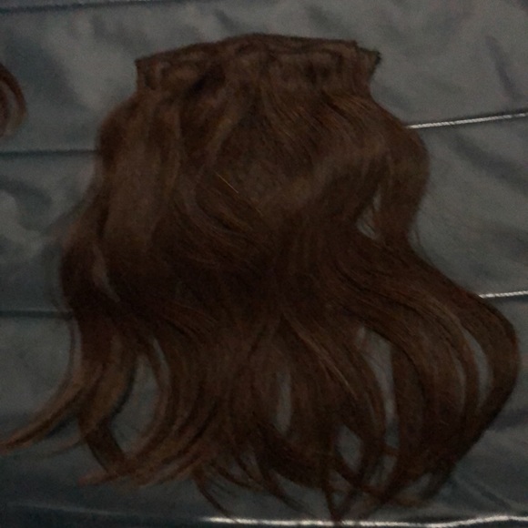 Real Hair clip in extensions Burnette Auburn colored - Picture 10 of 15